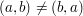 $ (a,b) \not= (b,a) $ $ (a,b) \not= (b,a) $