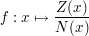 $ f:x\mapsto \bruch{Z(x)}{N(x)} $ $ f:x\mapsto \bruch{Z(x)}{N(x)} $